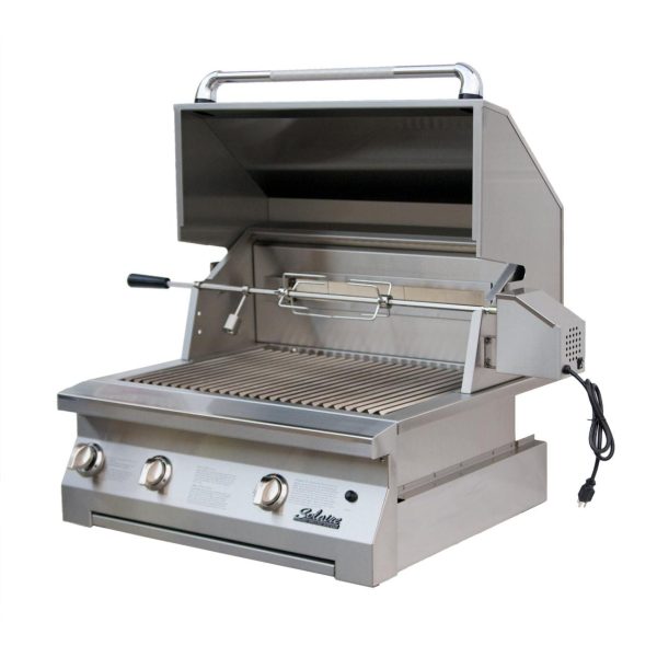 Solaire 30 Inch Built-In All Convection Propane Gas Grill With Rotisserie - SOL-AGBQ-30-LP