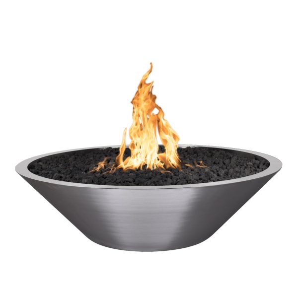 Orion 48 Inch Round Stainless Steel Propane Fire Bowl w/ Glow Plug by The Outdoor Plus