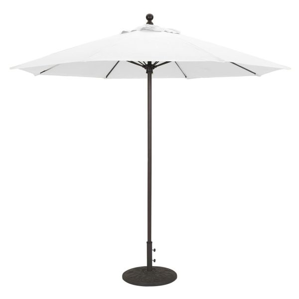 Galtech 9 Ft. Octagonal Aluminum Patio Market Umbrella W/ Push Lift - Antique Bronze Frame W/ Sunbrella Canvas Natural Canopy