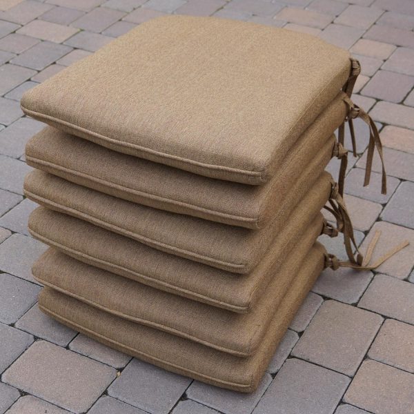 Darlee Sedona Replacement Dining Chair Cushion - Set of 6 - Sesame