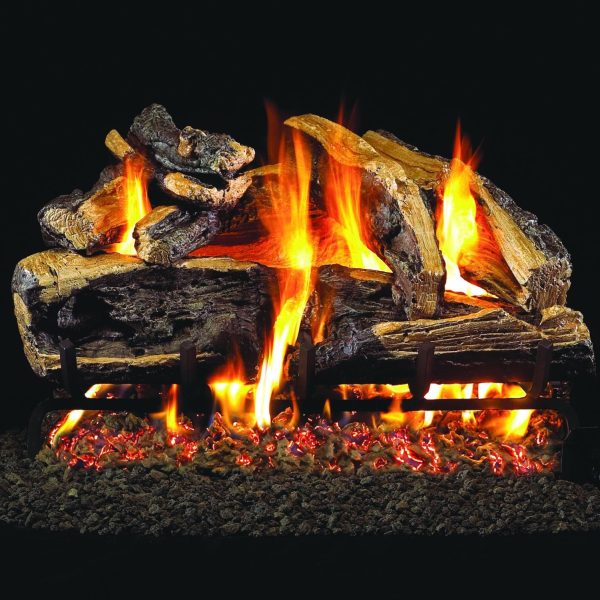 Peterson Real Fyre 18-Inch Charred Rugged Split Oak Gas Logs (Logs Only - Burner Not Included)