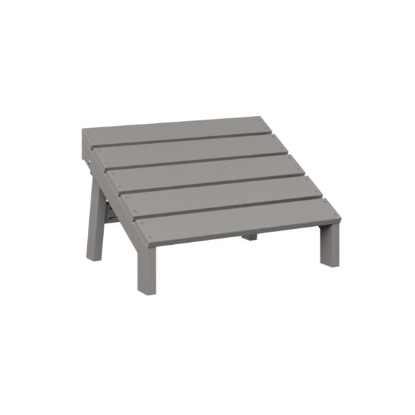 Mayhew Recycled Plastic Adirondack Ottoman in Light Gray by Berlin Gardens
