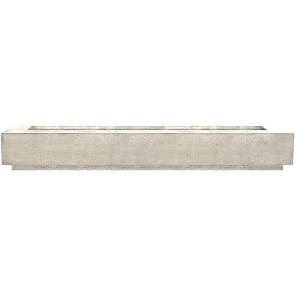 Cascata Bay 110 Inch Rectangular GFRC Propane Fire Pit Table in Coastal by Lakeview Outdoor Designs