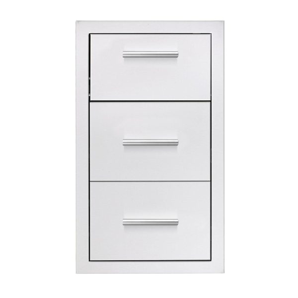 Summerset 17 Inch Vertical 2-Drawer & Paper Towel Holder Combo Masonry - TDC-17M