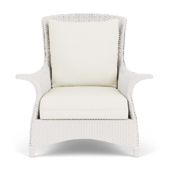 Mandalay Lloyd Loom Club Chair in White/Sailcloth Salt by Lloyd Flanders
