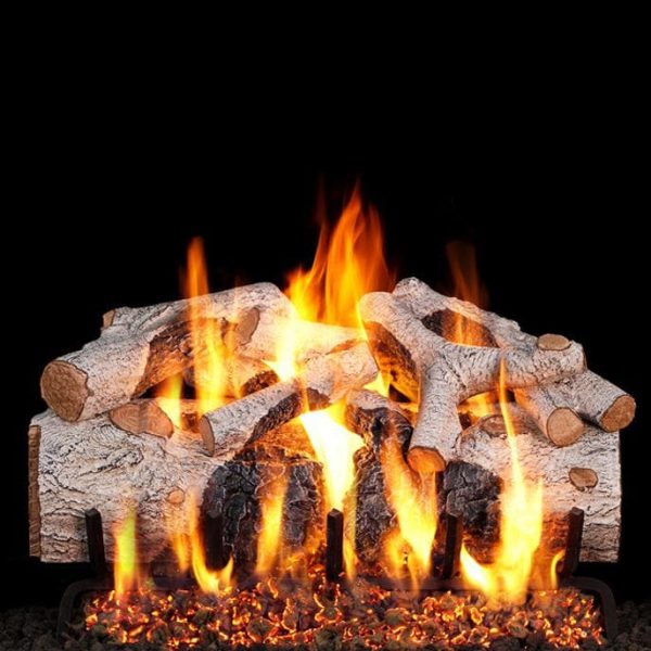 Peterson Real Fyre 24-Inch Charred Mountain Birch Gas Logs (Logs Only - Burner Not Included)