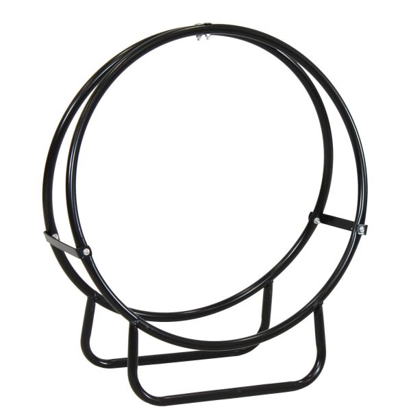 Ultimate Patio Steel Firewood Log Hoop - 24-Inch