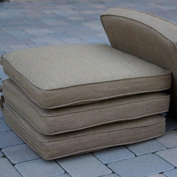 Darlee Ten Star Replacement Dining Chair Cushion - Set of 4 - Sesame