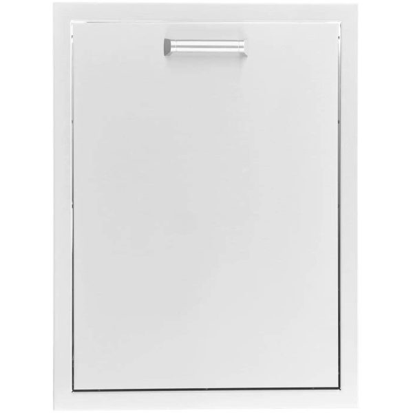 BBQGuys Signature 20-Inch Stainless Steel Roll-Out Double Trash & Recycling Bin - Contempo