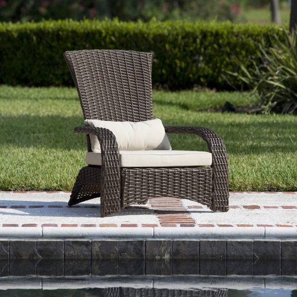 Regina Bay Wicker Club Chair in Mocha/Beige by Ultimate Patio
