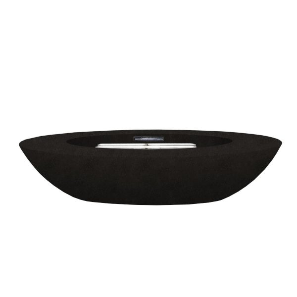 Saddleview 79 Inch Round GFRC Propane Fire Bowl in Ebony by Lakeview Outdoor Designs