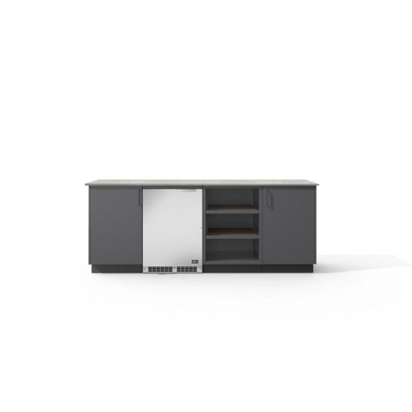 Urban Bonfire Skye Outdoor Kitchen w/ DCS 24-Inch 5.3 Cu. Ft. Refrigerator, Keon Dekton Countertop & Anthracite Finish - B-Skye-Keon-Anthracite