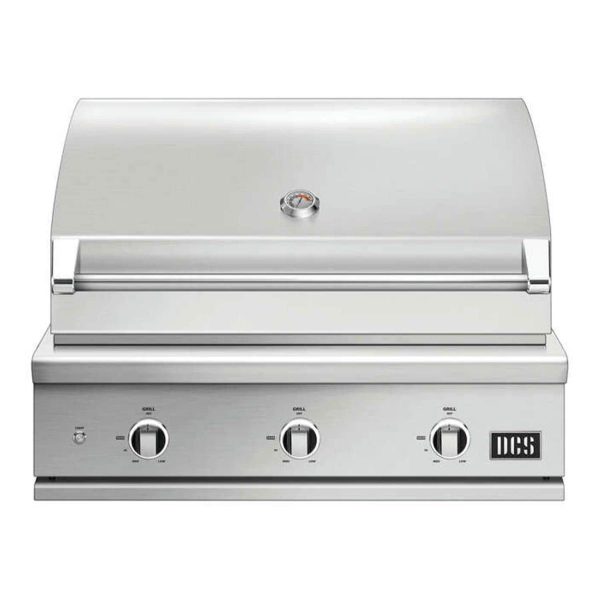 DCS Series 9 36-in 3 Burner Built-In Propane Gas Grill w/ Charcoal Smoker Box - BE1-36C-L