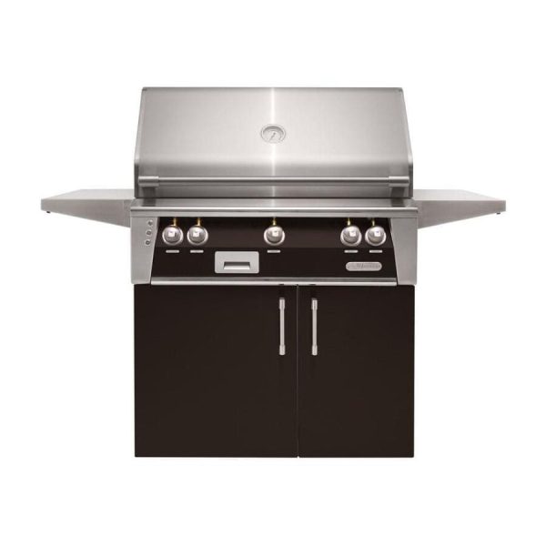 Alfresco ALXE 36-Inch Freestanding Propane Grill With Rotisserie - Jet Black Matte - ALXE-36C-LP-SM9005