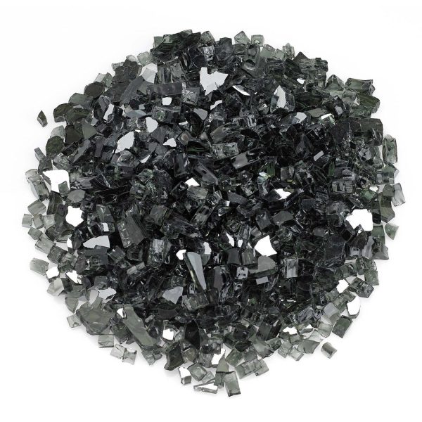 Ebel 1/4 Inch Black Reflective Fire Glass - 25 Lbs