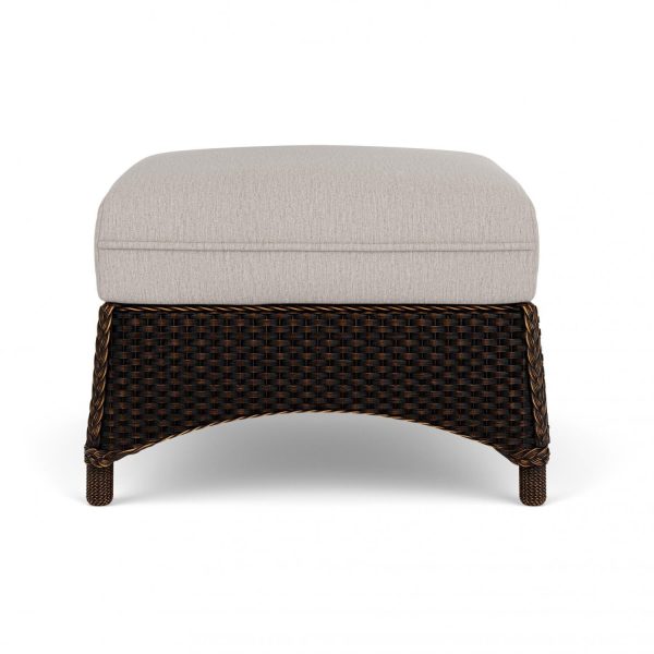 Mandalay Lloyd Loom Ottoman in Mink/Remy Cloud by Lloyd Flanders