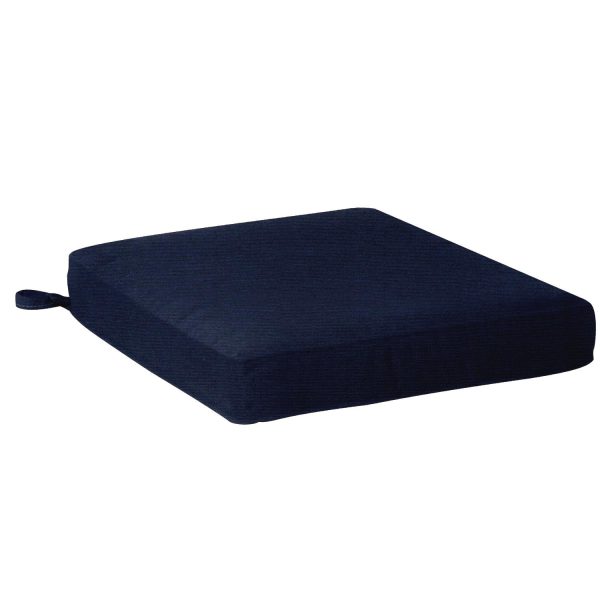 Sunbrella Canvas Navy Extra Large Outdoor Replacement Seat Cushion W/ Knife Edge By BBQGuys Signature
