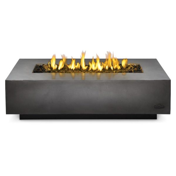 Nexus Series 56 Inch Rectangular Cast Aluminum Propane Fire Pit Table in Gray by Napoleon