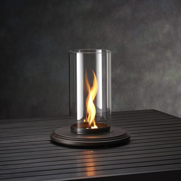 Intrigue 10 Inch Round Steel Propane Fire Pit in Gray by The Outdoor GreatRoom Company