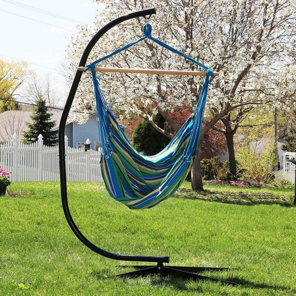 XL Hammock Chair w/ Stand in Ocean Breeze By Ultimate Patio