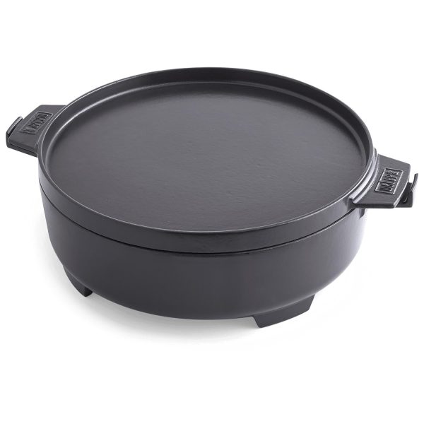 Weber 8859 Dutch Oven Duo 7.25-Quart Cast Iron Dutch Oven