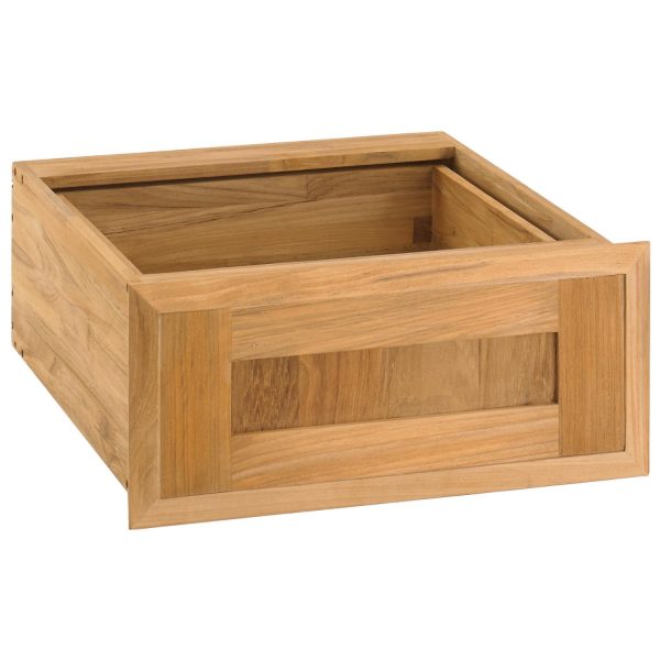Pacific Teak Shaker 18-Inch Teak Wood Single Access Drawer - UD1-18S
