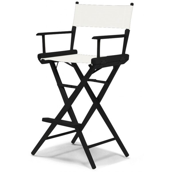 World Famous Bar Height Director Chair By Telescope Casual - Black/White