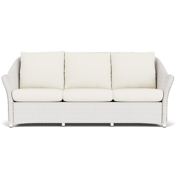 Weekend Retreat Lloyd Loom Sofa in White/Sailcloth Salt by Lloyd Flanders