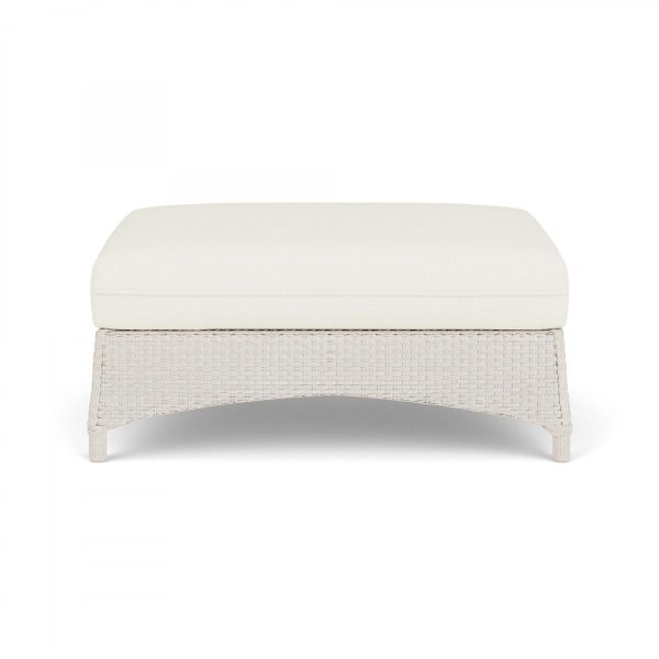 Mandalay Lloyd Loom Large Ottoman in Antique White/Sailcloth Salt by Lloyd Flanders