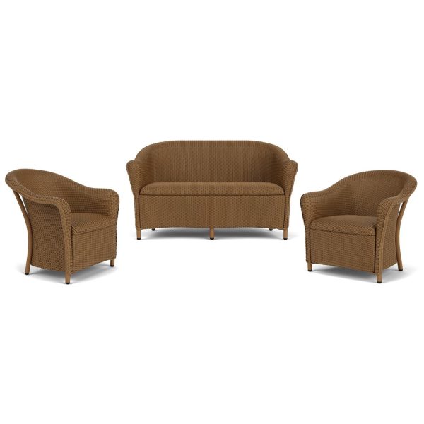 Reflections 3 Pc Lloyd Loom Seating Set in Hickory by Lloyd Flanders