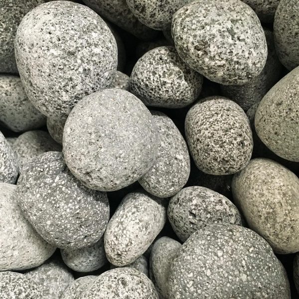 Warming Trends Rolled Lava Rock: 50 lb. of 1 - 2-Inch Gray/Black Stones - LRR