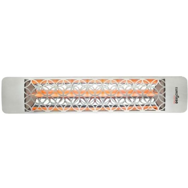 Eurofase Clover Series 39 Inch 2000 Watt Single Element Marine Grade 208V Electric Patio Heater in Stainless Steel - EF20208S2
