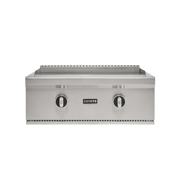 Coyote 30-in Built-In Propane Flat Top Grill w/ Safety Valve- C3FTG30LP
