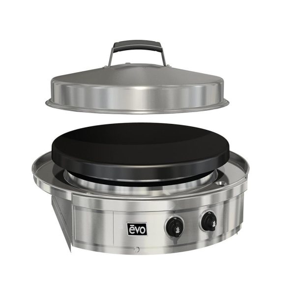 EVO Affinity 25G Built-In Flattop Propane Gas Grill w/ Non-Stick Ceramic Clad Coating - 10-0095-LP