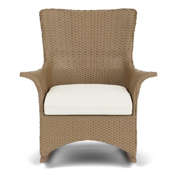 Mandalay Lloyd Loom Rocking Chair in Fawn/Sailcloth Salt by Lloyd Flanders