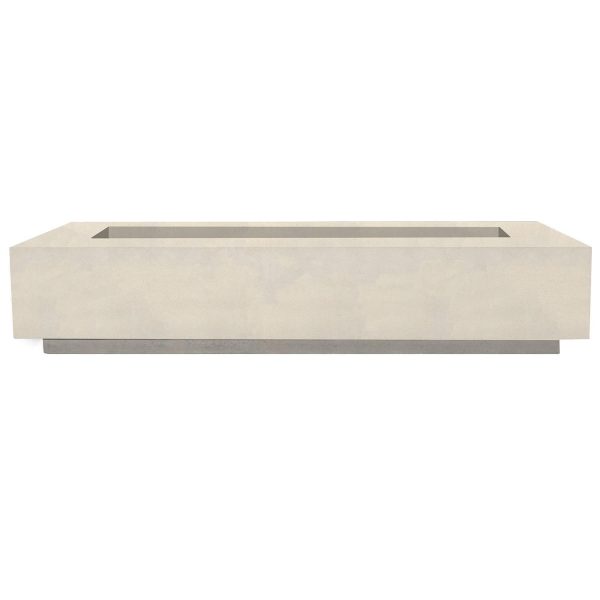 Cascata Bay 6 90 Inch Rectangular GFRC Natural Gas Fire Pit Table in Coastal by Lakeview Outdoor Designs