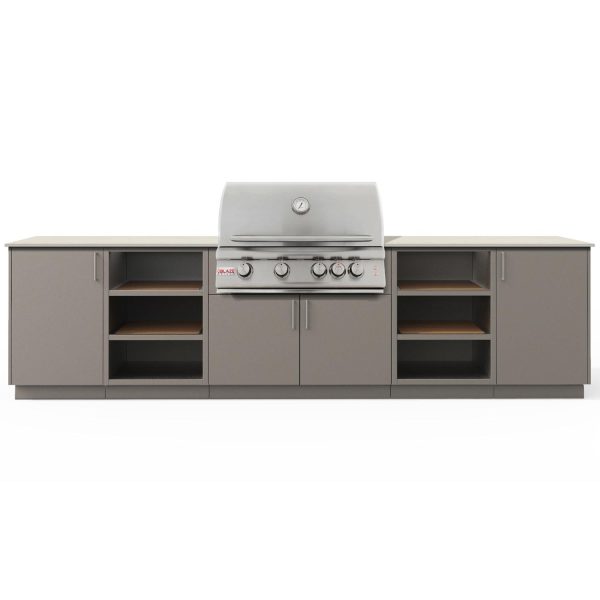 Urban Bonfire Savannah 32 Outdoor Kitchen w/ Blaze LTE Natural Gas Grill, Danae Dekton Countertop & Clay Finish - B-Savannah-32-Blaze-Danae-Clay