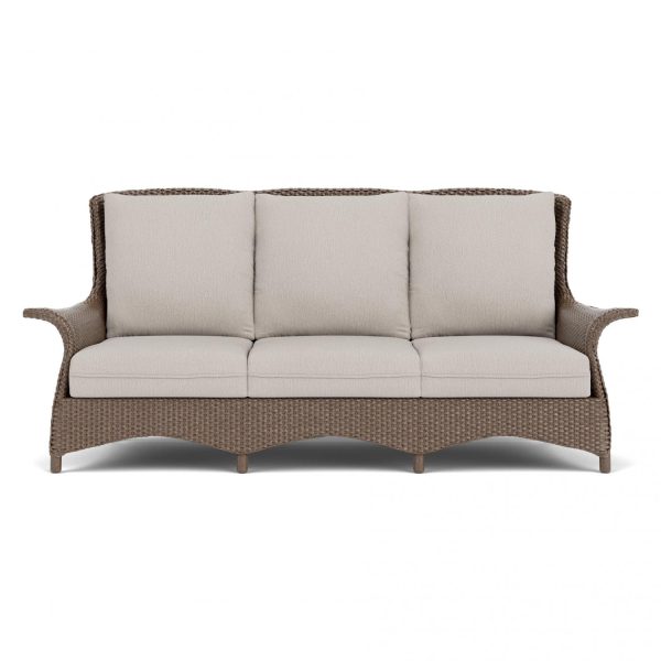 Mandalay Lloyd Loom Sofa in Bark/Remy Cloud by Lloyd Flanders