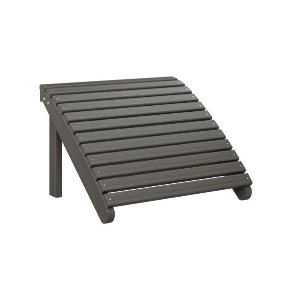 Recycled Plastic Adirondack Ottoman in Coastal Gray by Berlin Gardens