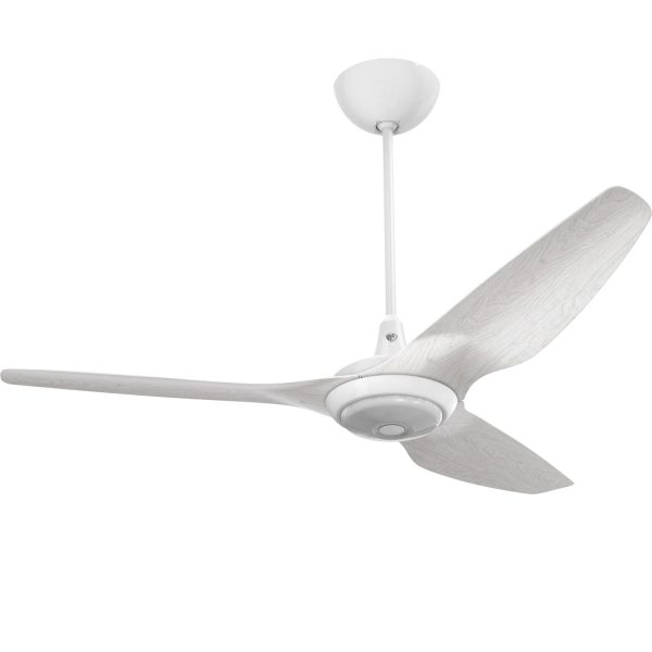 Big Ass Fans 60-Inch Haiku Ceiling Fan Universal Mount W/20-Inch Downrod & Downlight in White/Driftwood - MK-HK4-052506A259F772G10I20S2