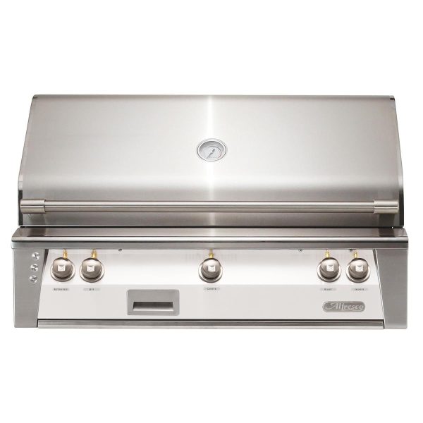 Alfresco ALXE 42-Inch Built-In Propane Grill With Rotisserie in Signal White Gloss - ALXE-42-LP-S9003