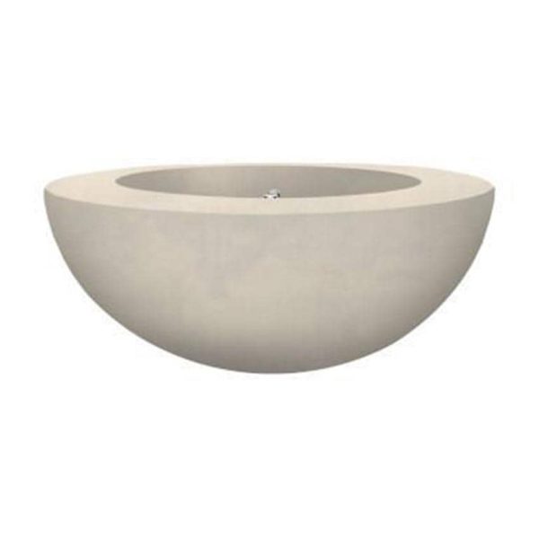 Valley Bay 5 36 Inch Round GFRC Natural Gas Fire Bowl in Coastal by Lakeview Outdoor Designs