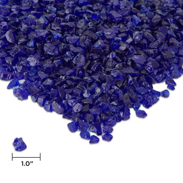 Lakeview 1/4-Inch Ice Cobalt Blue Fire Glass - 20 Lbs