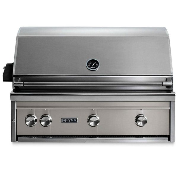 Lynx Professional 36 Inch Built-In Propane Grill w/ One Infrared Trident Burner & Rotisserie in Limestone - L36TR-LSLP