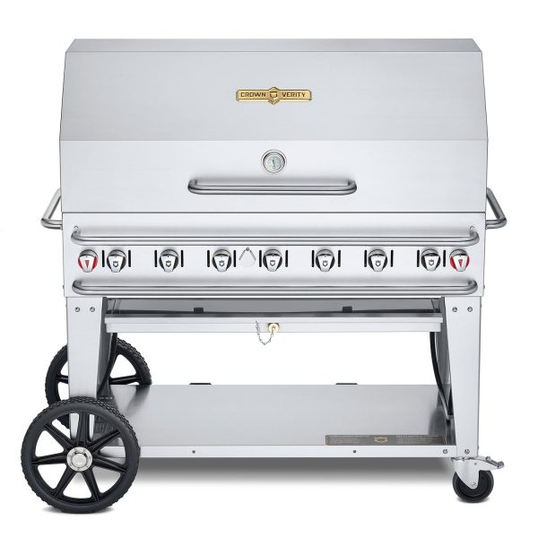 Crown Verity 48-Inch Single Inlet (50 or 100 LB Tanks Only) Rental Propane Grill Dome Package - CV-RCB-48RDP-SI50/100