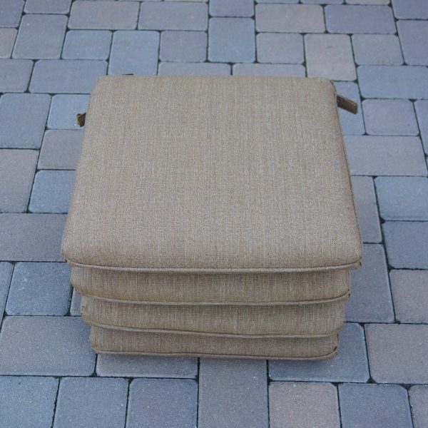 Darlee Elisabeth Replacement Dining Chair Cushion - Set of 4 - Sesame