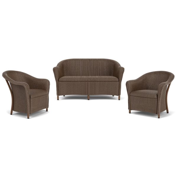 Reflections 3 Pc Lloyd Loom Seating Set in Bark by Lloyd Flanders