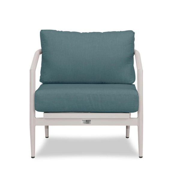 Midnight Cove Aluminum Club Chair in Urban Stone/Cast Lagoon by Lakeview Outdoor Designs