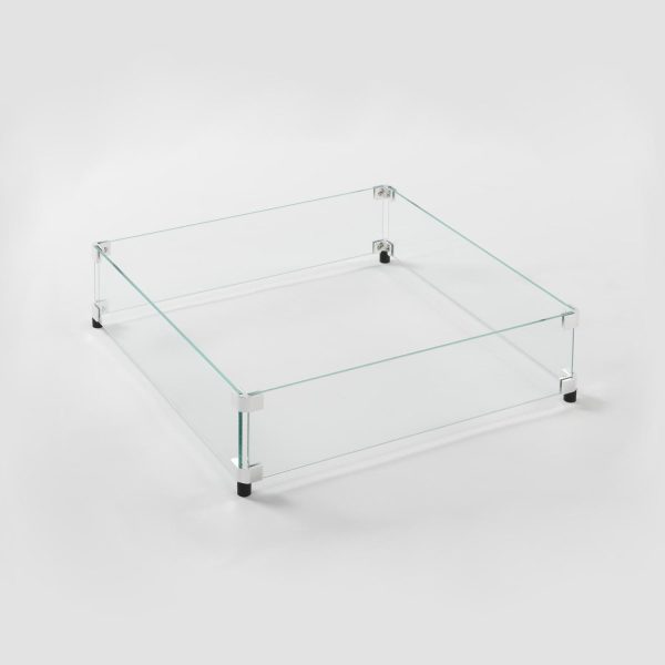 The Outdoor GreatRoom Company Wind Guard for 24-Inch Square Burners - Tempered Glass - GG-2424