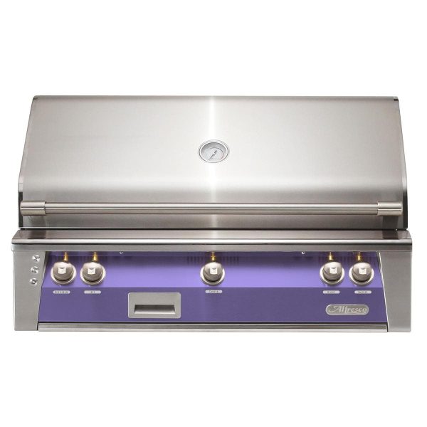 Alfresco ALXE 42-Inch Built-In Natural Gas Grill With Rotisserie in Blue Lilac - ALXE-42-NG-S4005